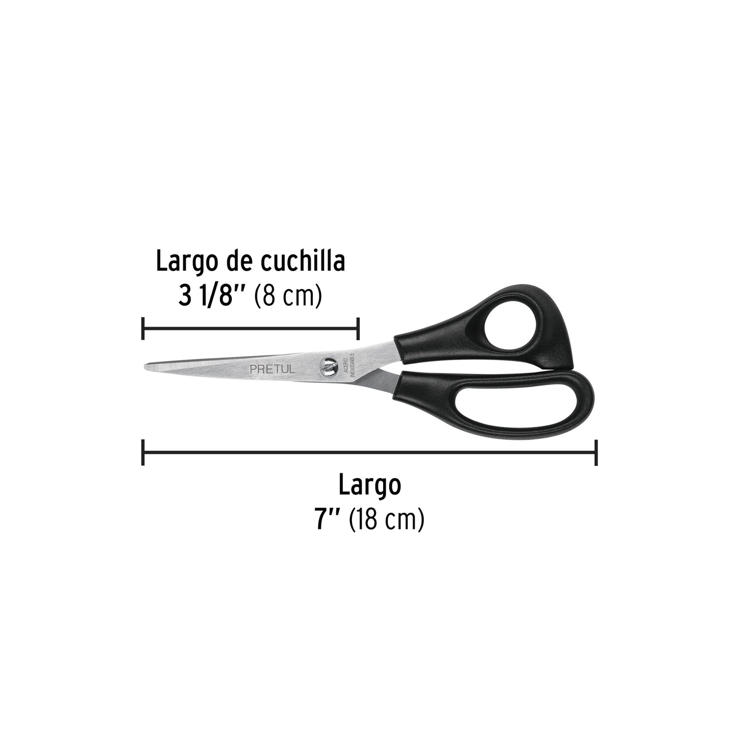 Tijera de acero inoxidable para office 7