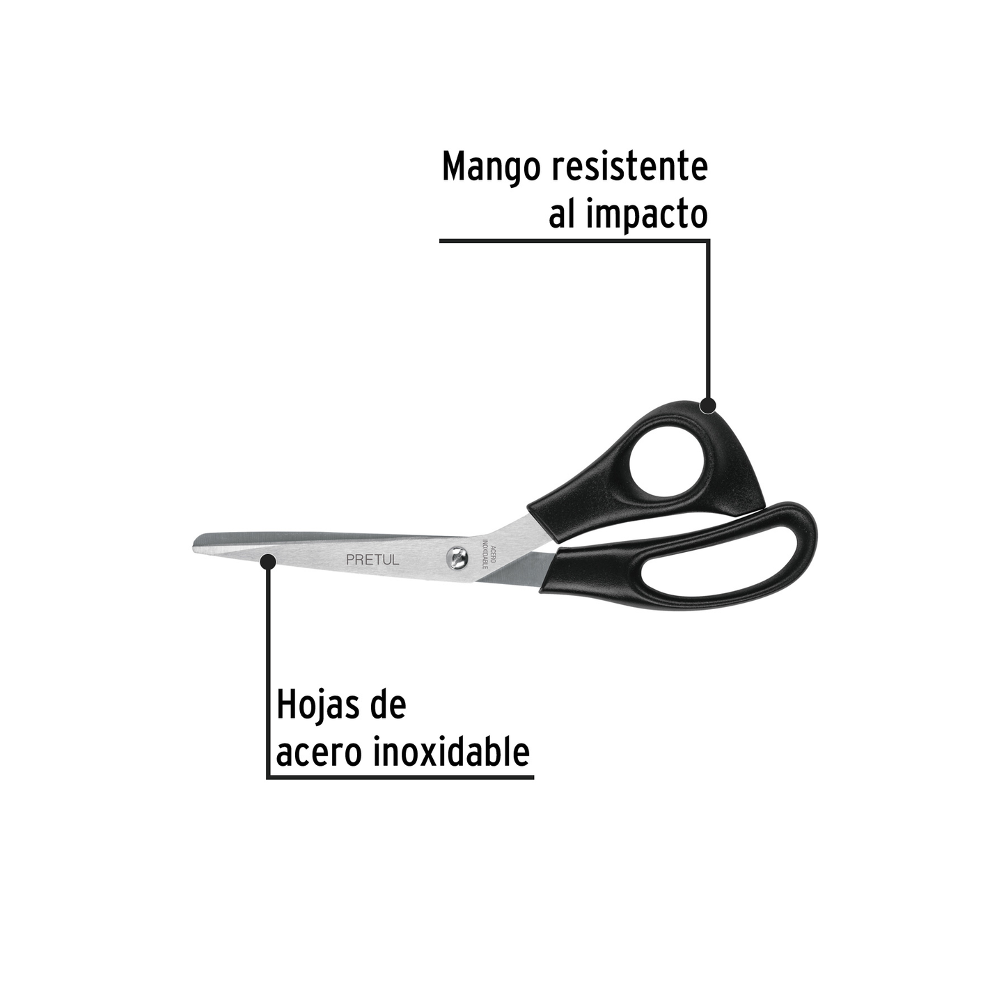 Tijera de acero inoxidable para office 8
