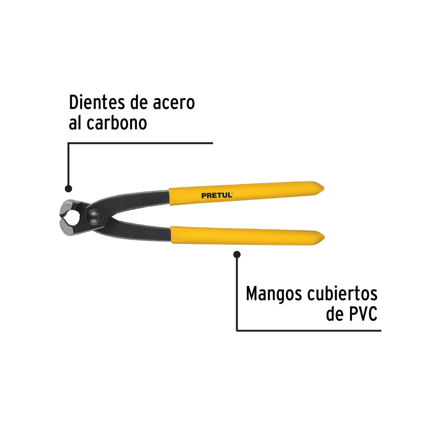 Tenaza de armador de 8 pulgadas con mangos de PVC