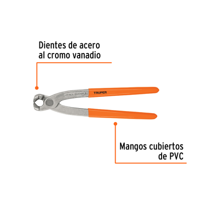 Tenaza de armador de 8 pulgadas con mangos recubiertos de PVC