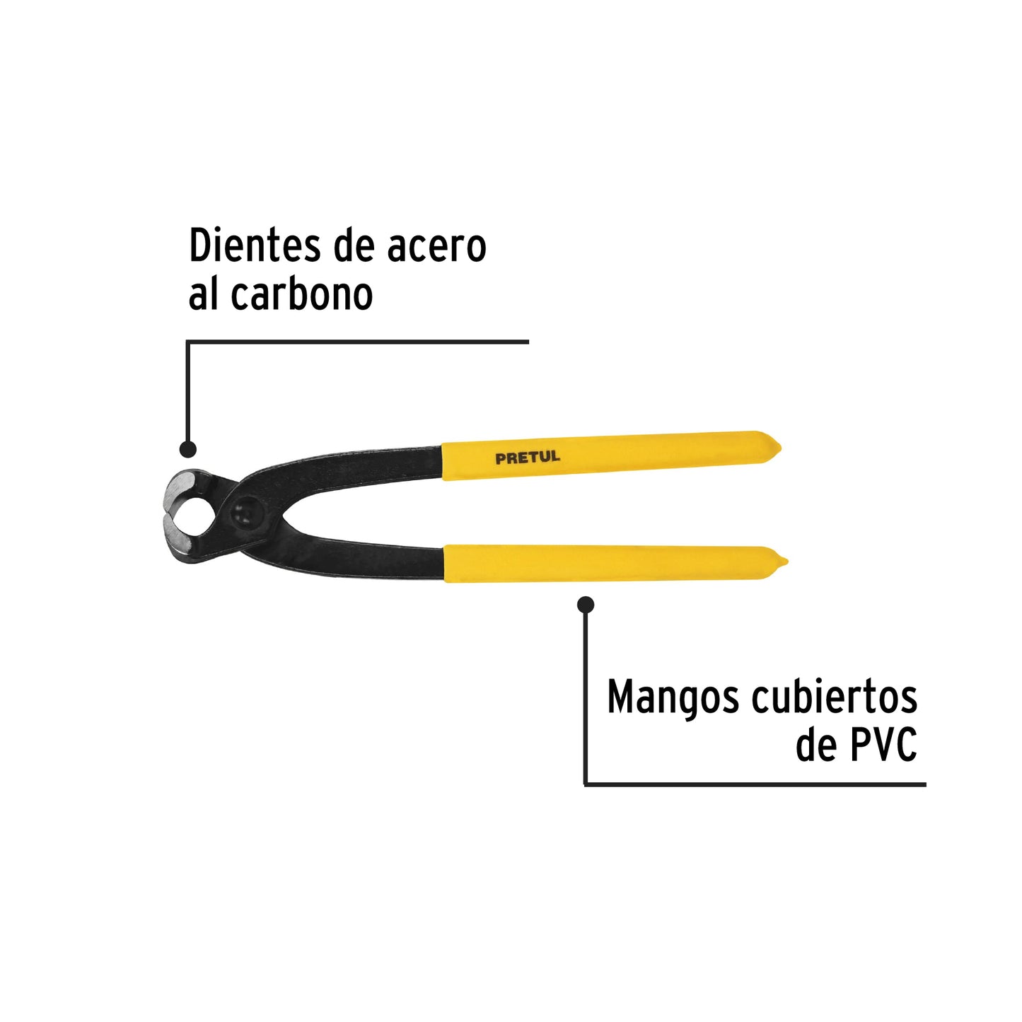 Tenaza de armador de 9 pulgadas con mangos de PVC