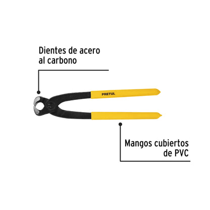 Tenaza de armador de 9 pulgadas con mangos de PVC