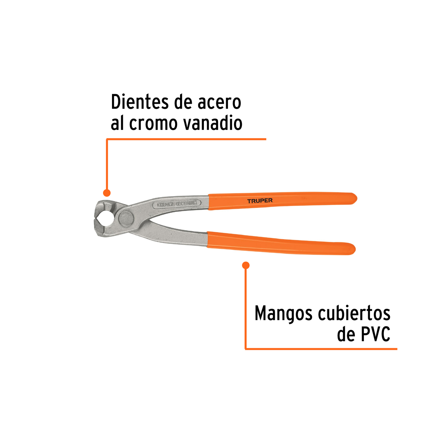 Tenaza de armador de 9 pulgadas con mangos recubiertos de PVC