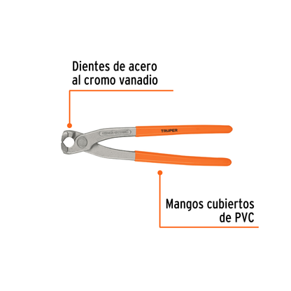 Tenaza de armador de 9 pulgadas con mangos recubiertos de PVC