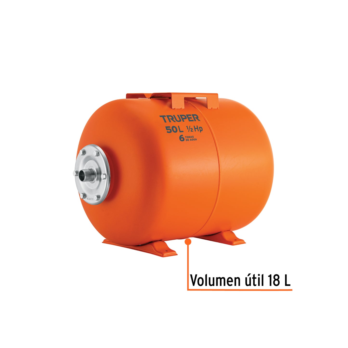 Tanque hidroneumático horizontal de 50 litros