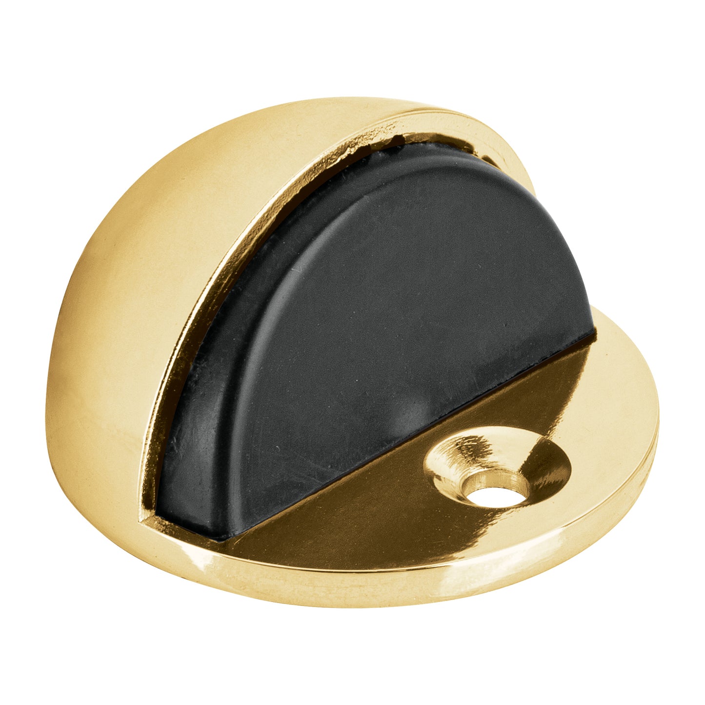 Tope tipo domo para puerta acabado latón brillante