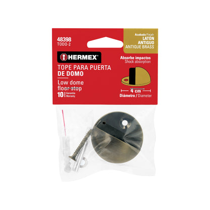 Tope tipo media luna para puerta, latón antiguo · vista 5