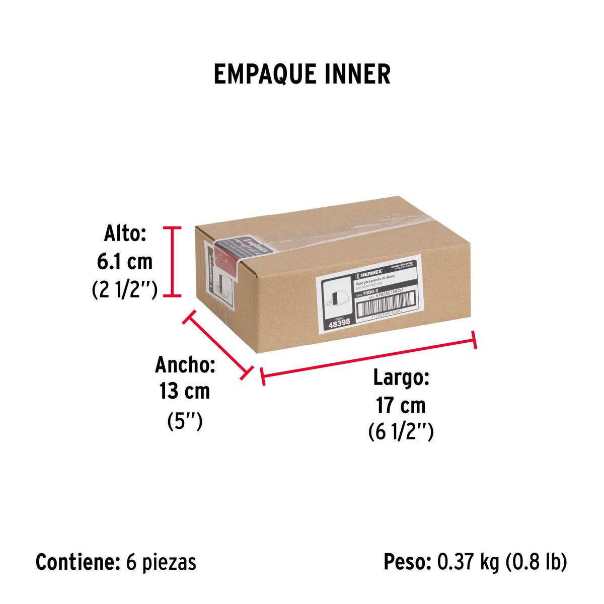 Tope tipo media luna para puerta, latón antiguo · vista 7