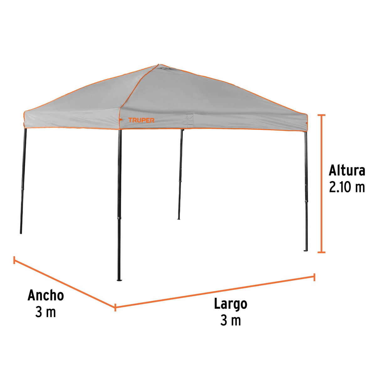 Toldo plegable de 3 x 3 m · vista 4
