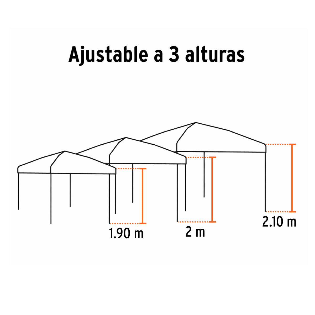 Toldo plegable de 3 x 3 m · vista 6