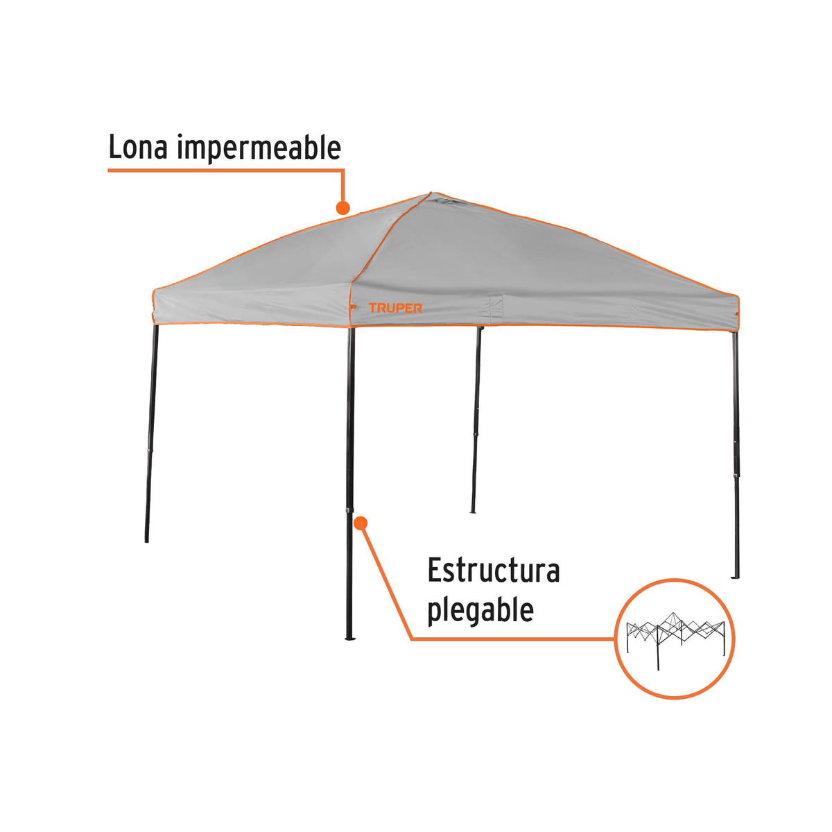 Toldo plegable de 3 x 3 m · vista 7
