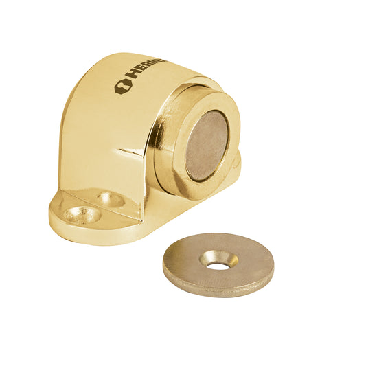 Tope para puerta magnético acabado latón brillante