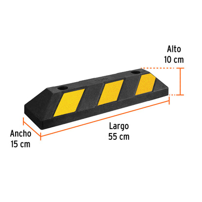 Tope de 55 cm para estacionamiento