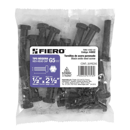 Tornillos grado 5 1/2 x 2-1/2