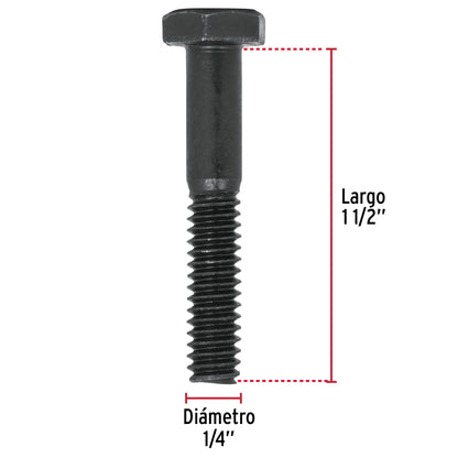 Tornillos grado 5 1/4 x 1-1/2