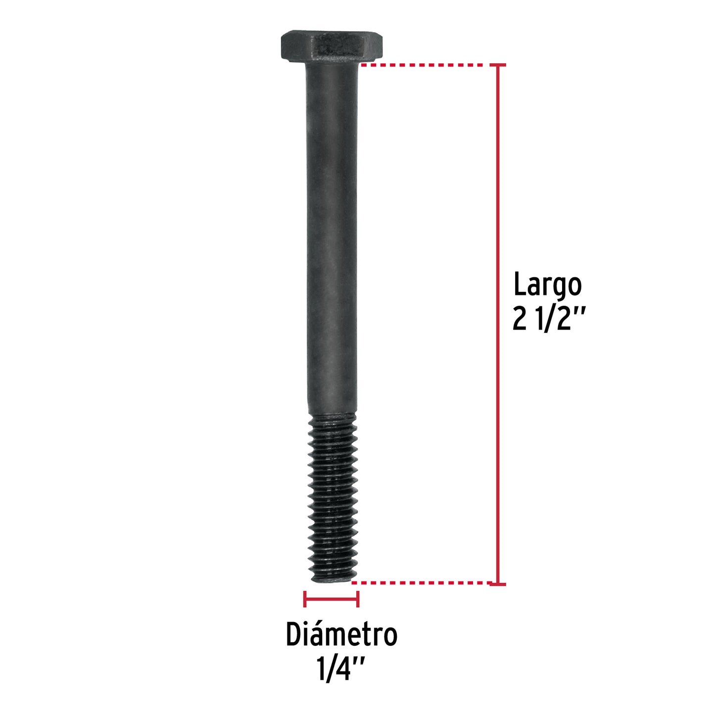 Tornillos grado 5 1/4 x 2-1/2