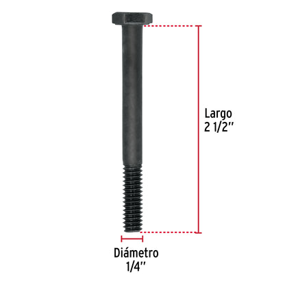 Tornillos grado 5 1/4 x 2-1/2