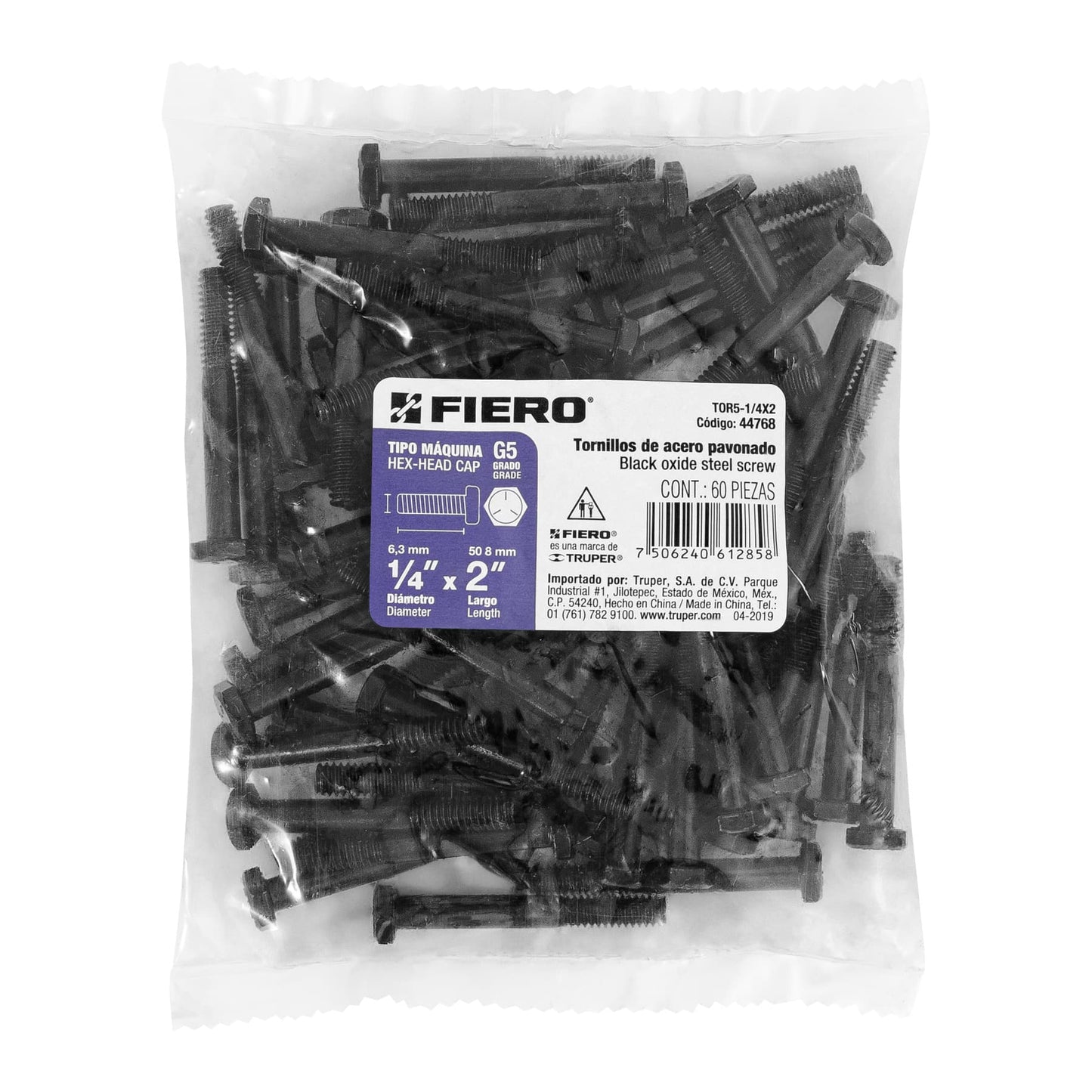 Tornillos grado 5 1/4 x 2