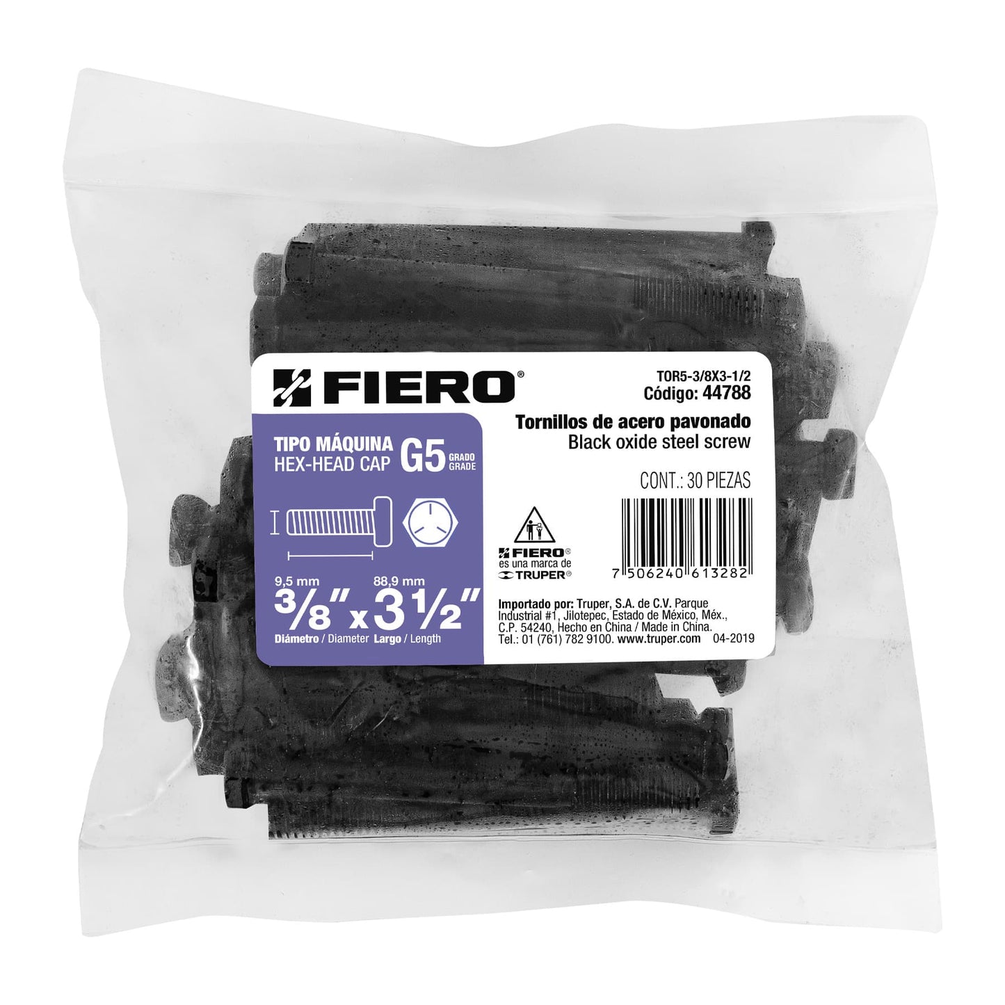Tornillos grado 5 3/8 x 3-1/2