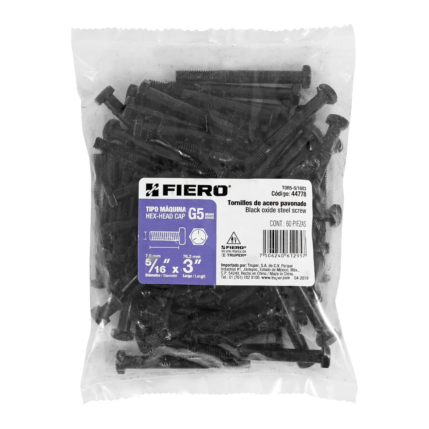 Tornillos grado 5 5/16 x 3