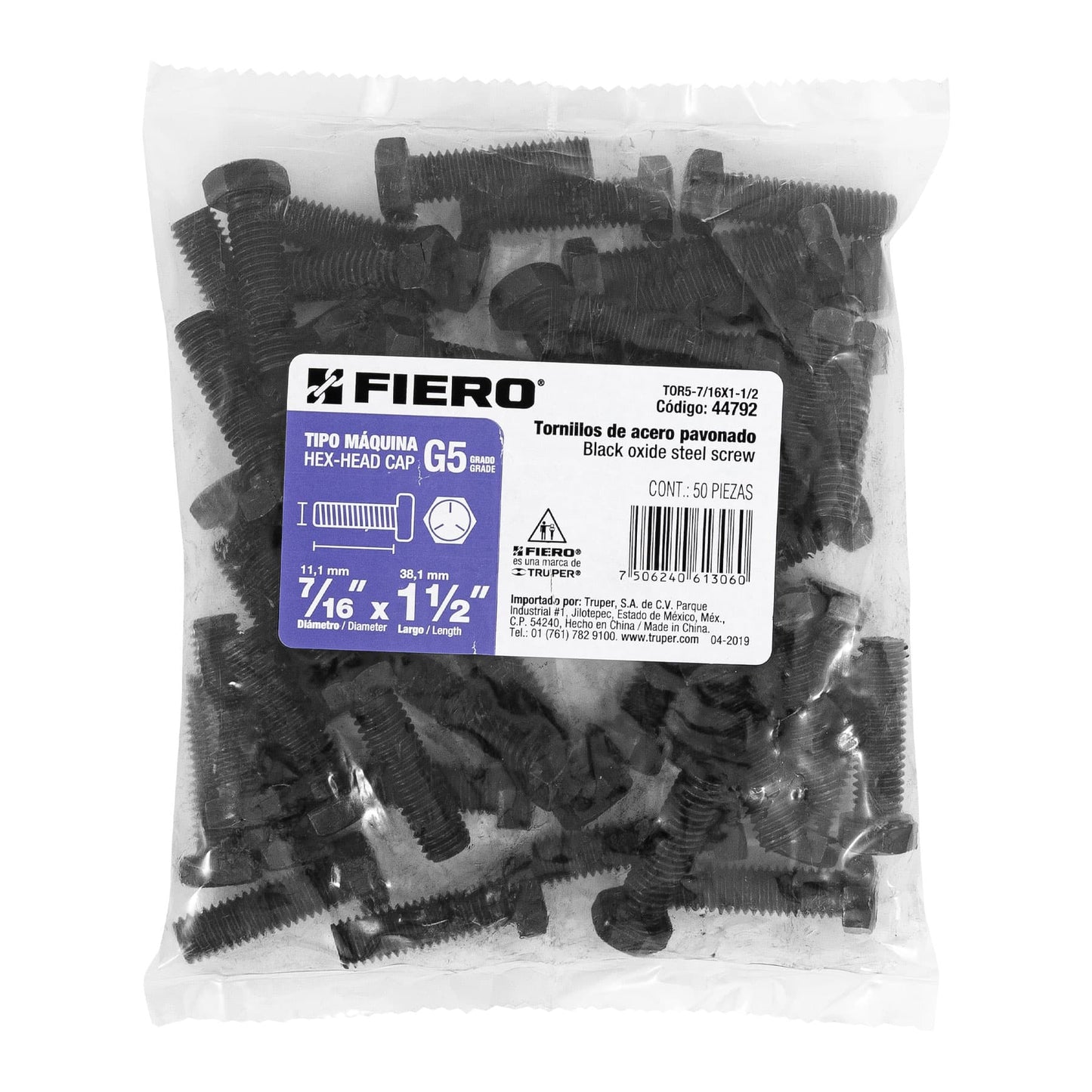Tornillos grado 5 7/16 x 1-1/2