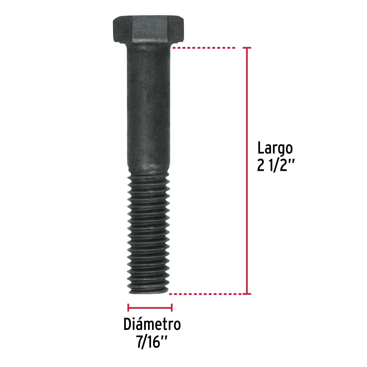 Tornillos grado 5 7/16 x 2-1/2