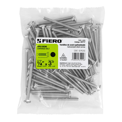 Tornillo coche galvanizado 1/4 x 3 pulg