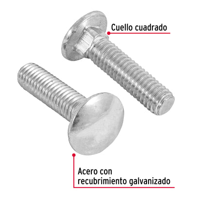 Tornillo coche galvanizado 3/8 x 1-1/2 pulg