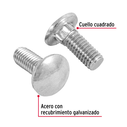 Tornillo coche galvanizado 3/8 x 1 pulg