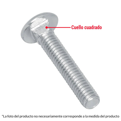 Tornillo coche galvanizado 3/8 x 2-1/4 pulg