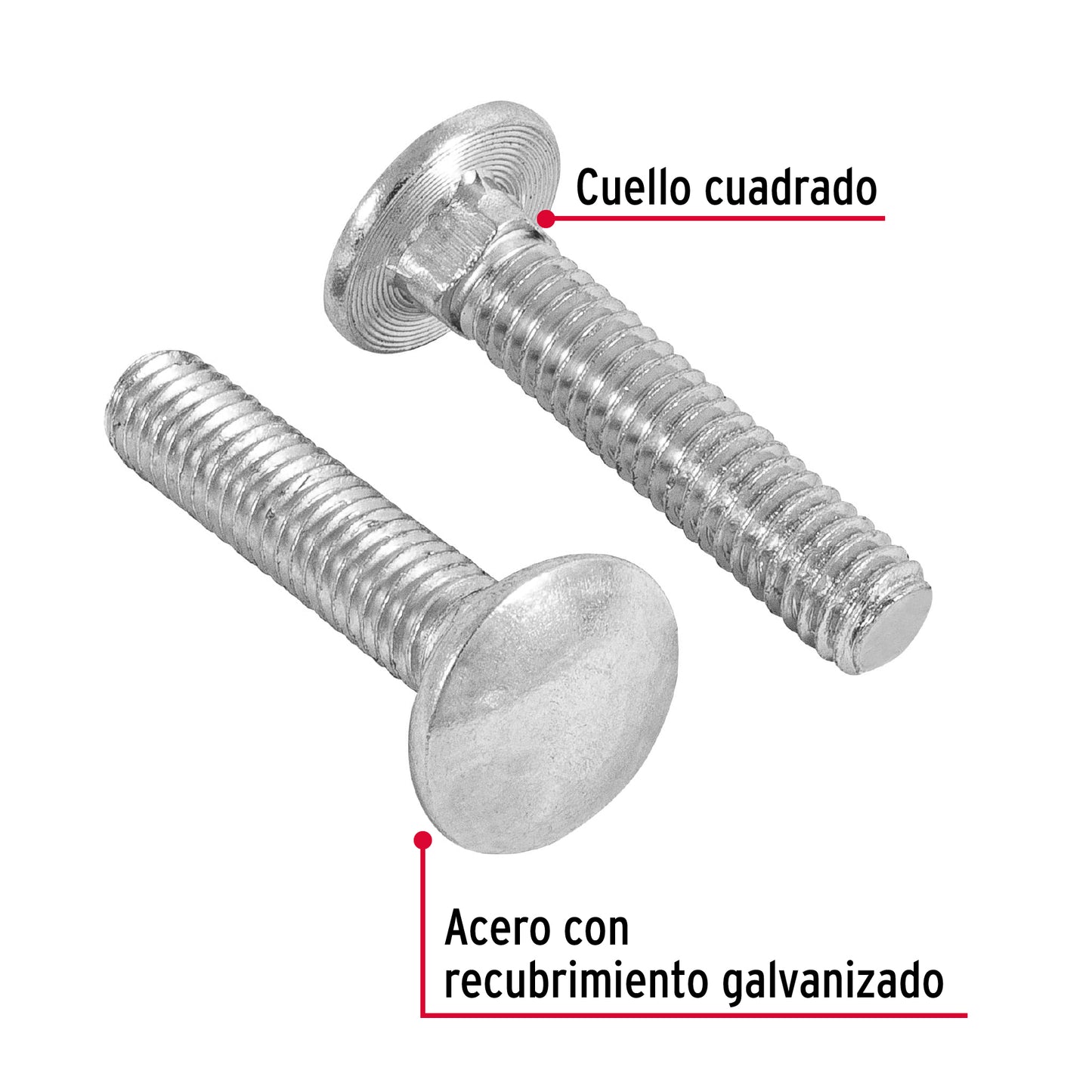 Tornillo coche galvanizado 5/16 x 1-1/2 pulg