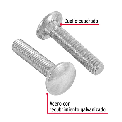 Tornillo coche galvanizado 5/16 x 1-1/2 pulg