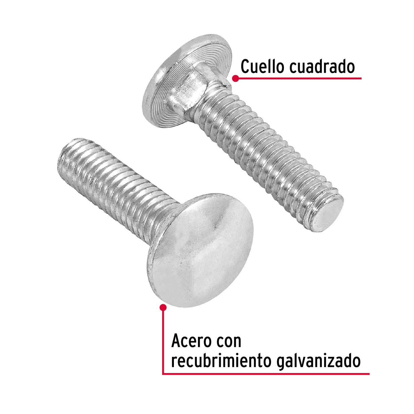 Tornillo coche galvanizado 5/16 x 1-1/4 pulg