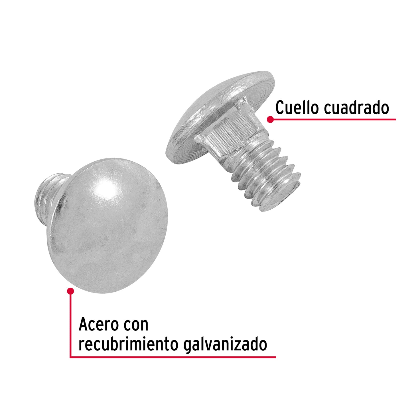 Tornillo coche galvanizado 5/16 x 1/2 pulg
