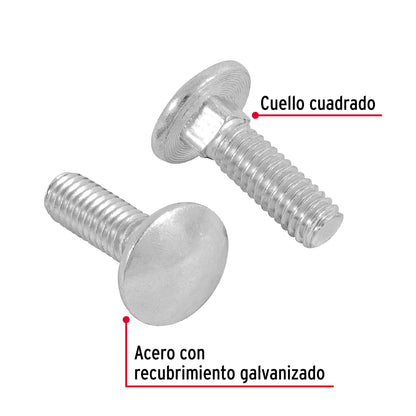 Tornillo coche galvanizado 5/16 x 1 pulg
