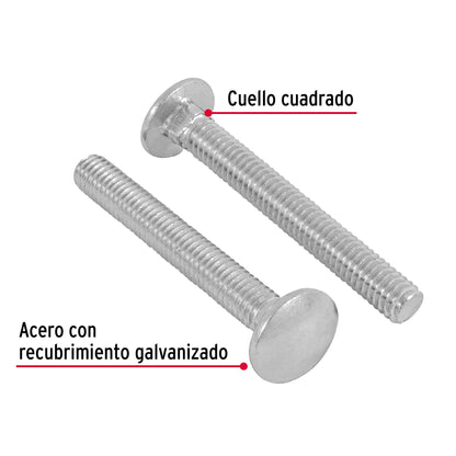 Tornillo coche galvanizado 5/16 x 2-1/2 pulg