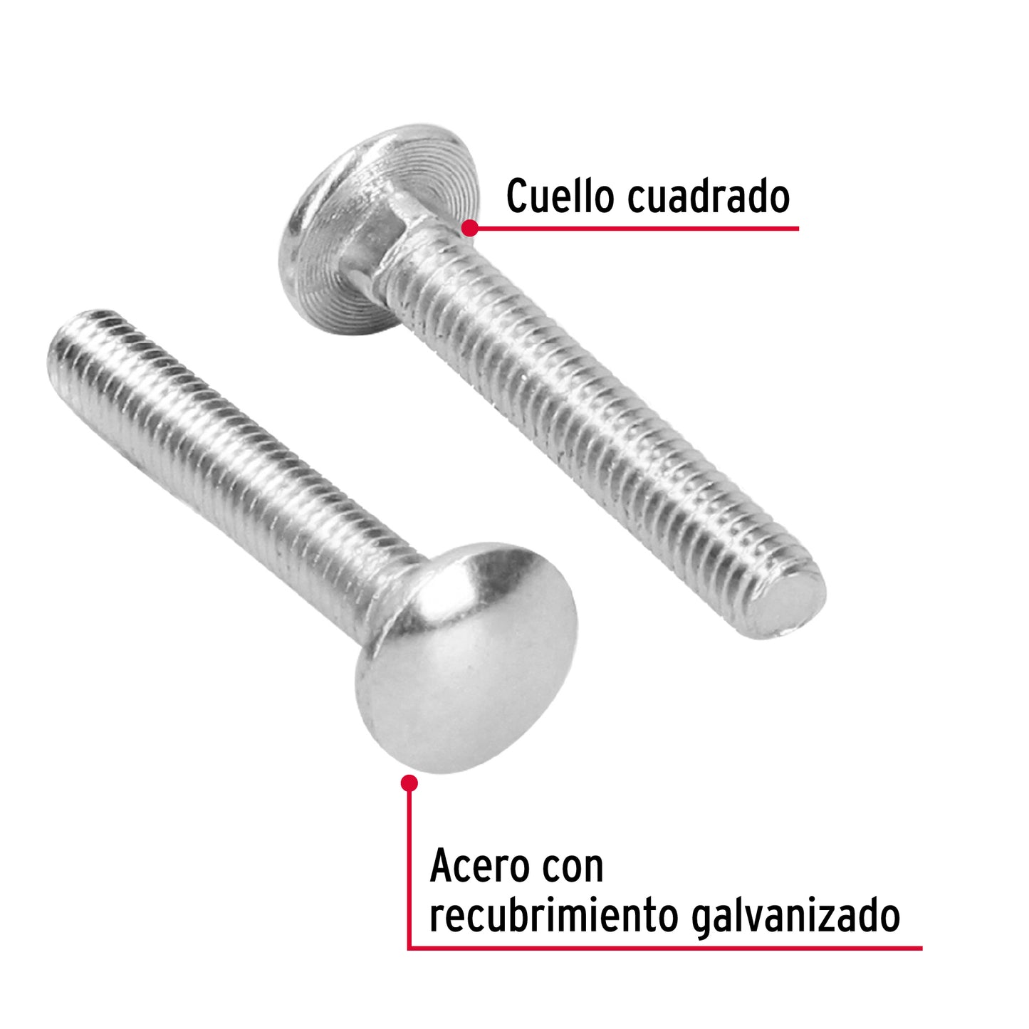 Tornillo coche galvanizado 5/16 x 2 pulg