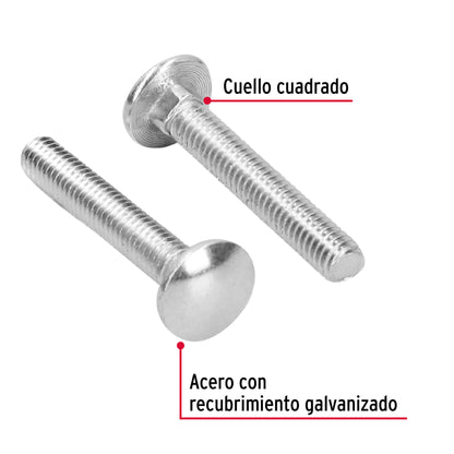 Tornillo coche galvanizado 5/16 x 2 pulg