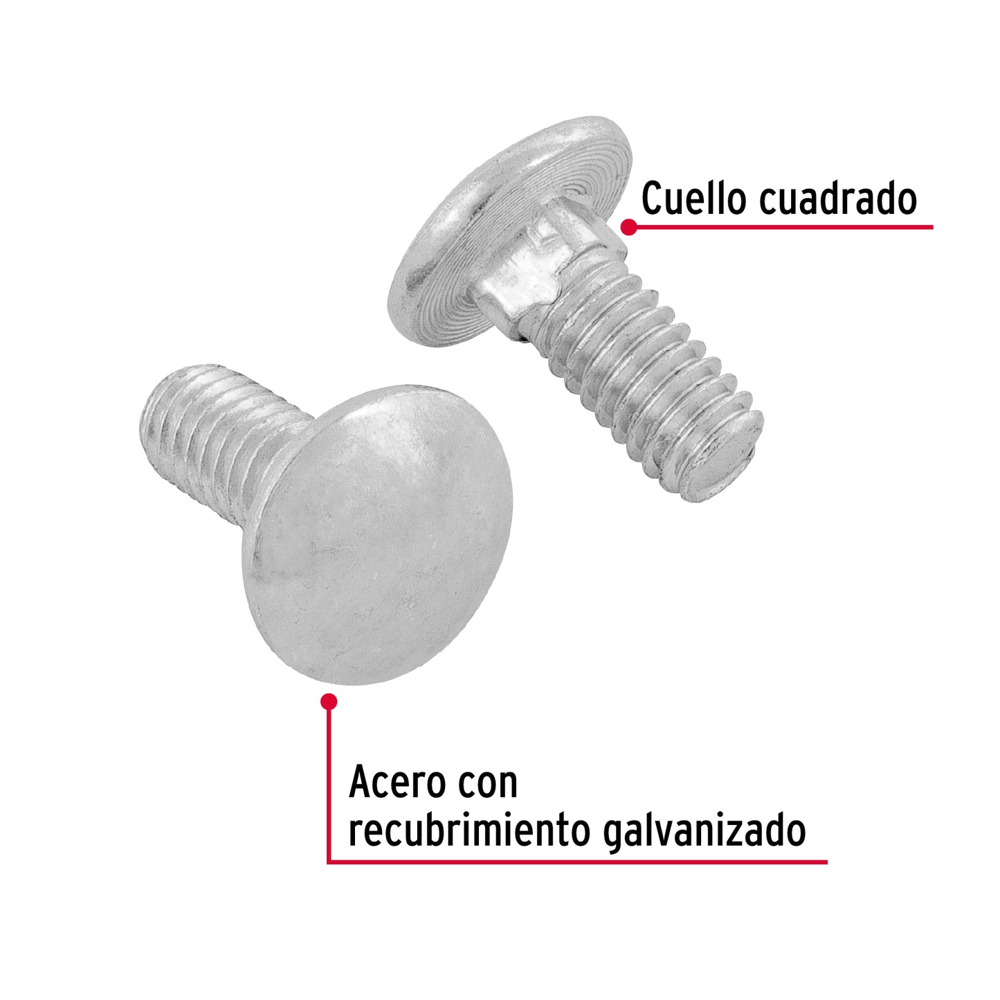 Tornillo coche galvanizado 5/16 x 3/4 pulg