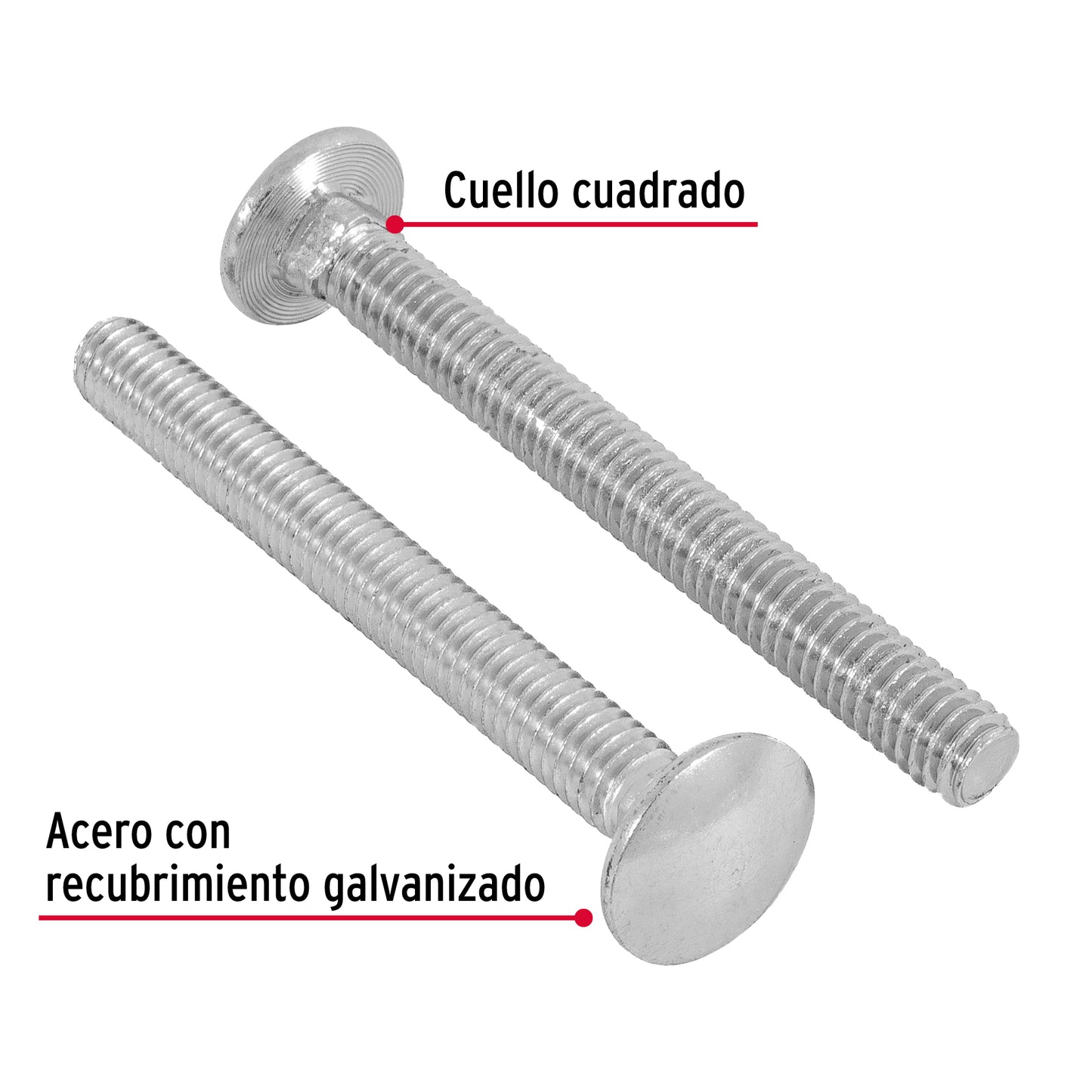 Tornillo coche galvanizado 5/16 x 3 pulg