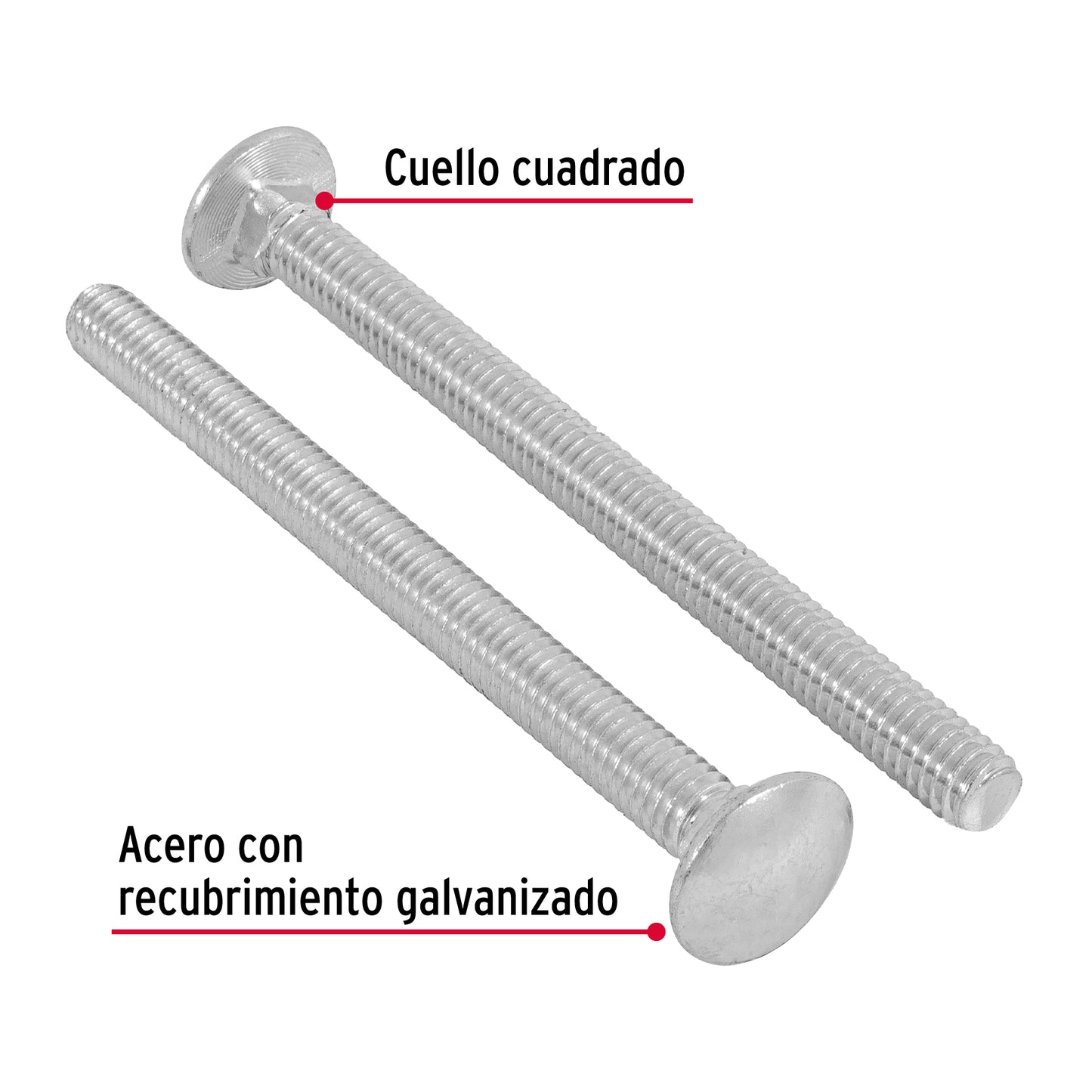 Tornillo coche galvanizado 5/16 x 4 pulg