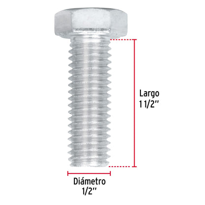 Tornillos tipo maquina 1/2 x 1-1/2