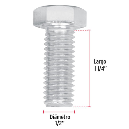 Tornillos tipo maquina 1/2 x 1-1/4