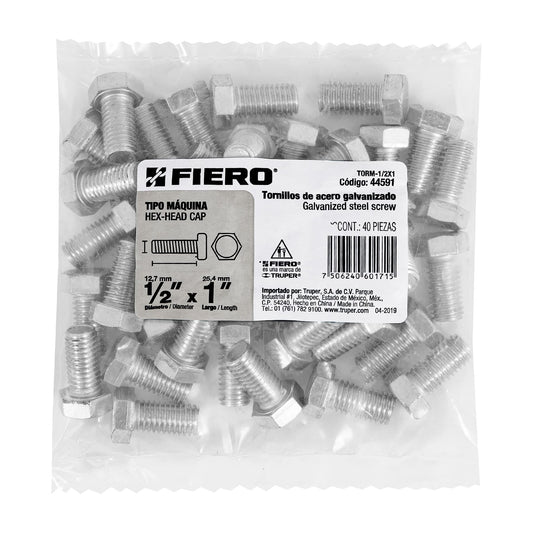 Tornillos tipo maquina 1/2 x 1