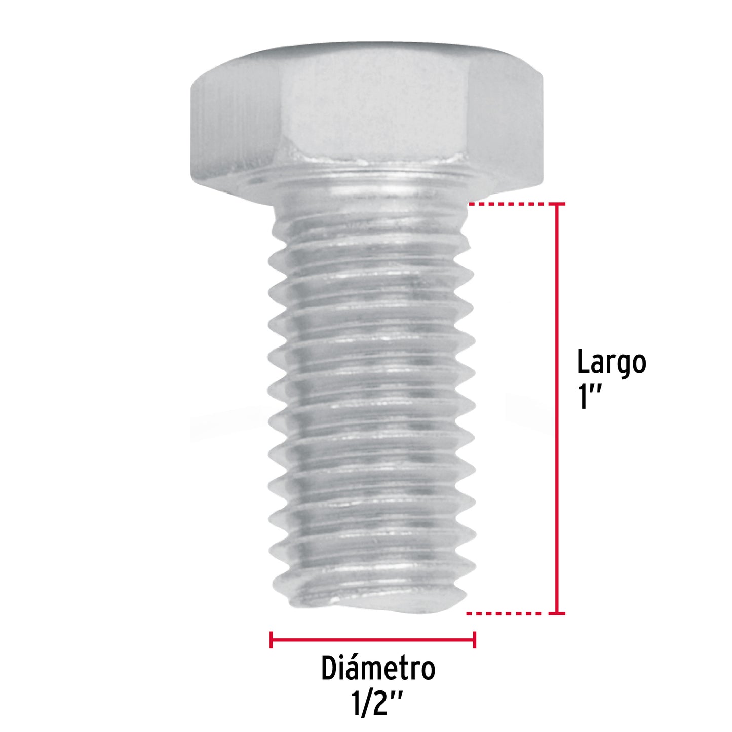 Tornillos tipo maquina 1/2 x 1