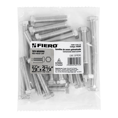 Tornillos tipo maquina 1/2 x 2-1/2