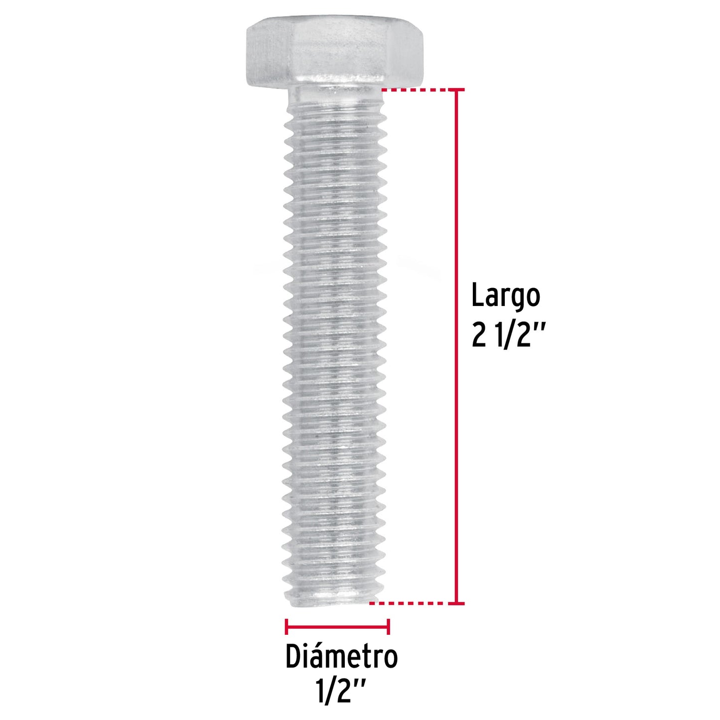 Tornillos tipo maquina 1/2 x 2-1/2