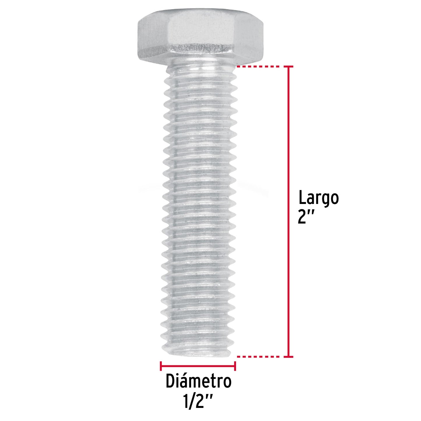 Tornillos tipo maquina 1/2 x 2