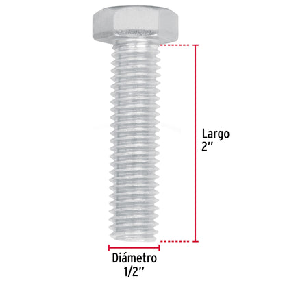 Tornillos tipo maquina 1/2 x 2