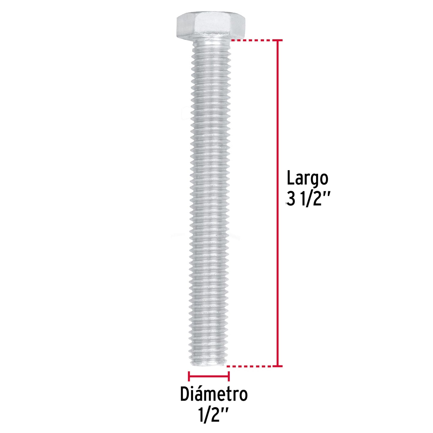 Tornillos tipo maquina 1/2 x 3-1/2